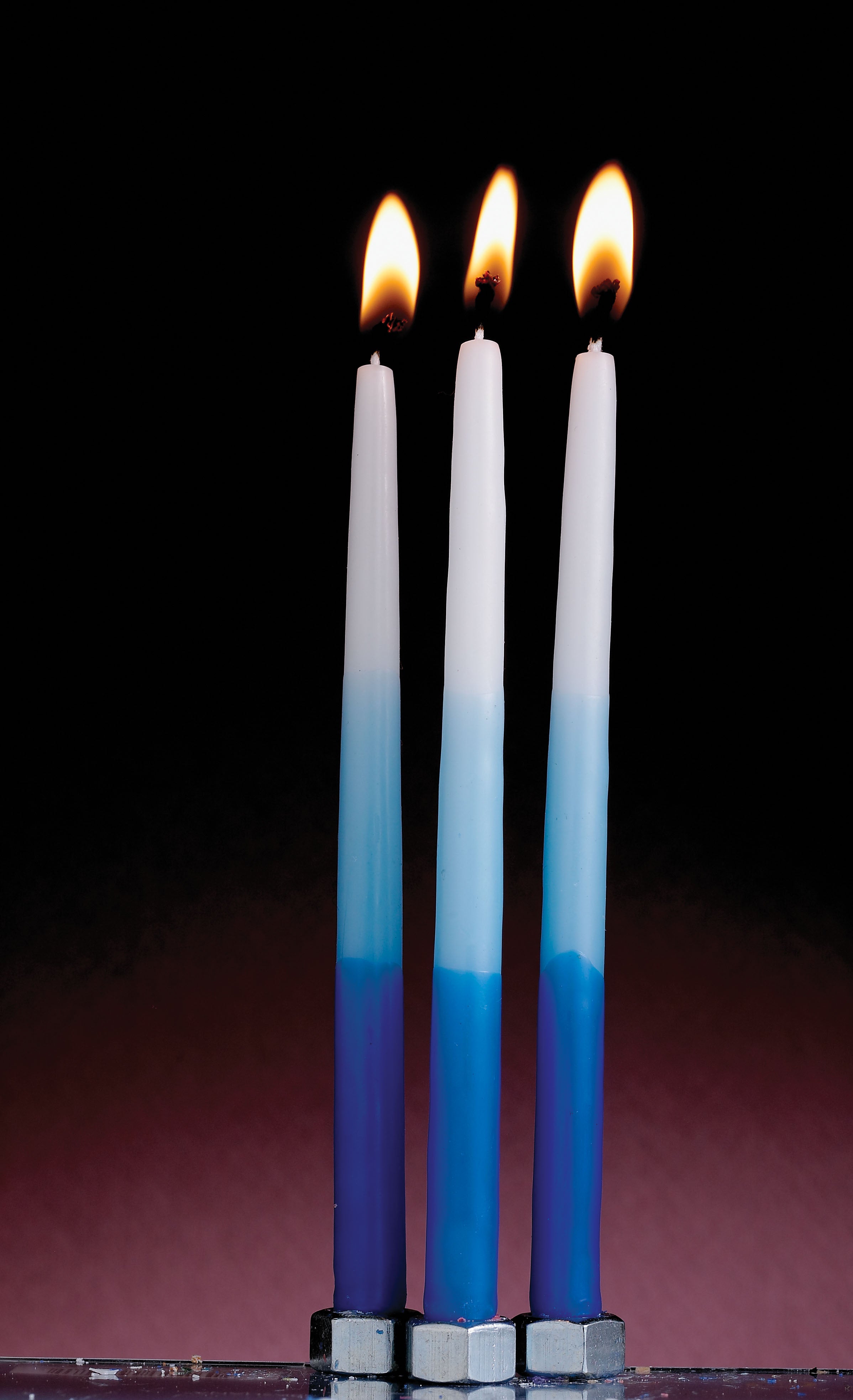 Premium Hanukkah Candles – Blue, Light Blue & White – 45 Candles