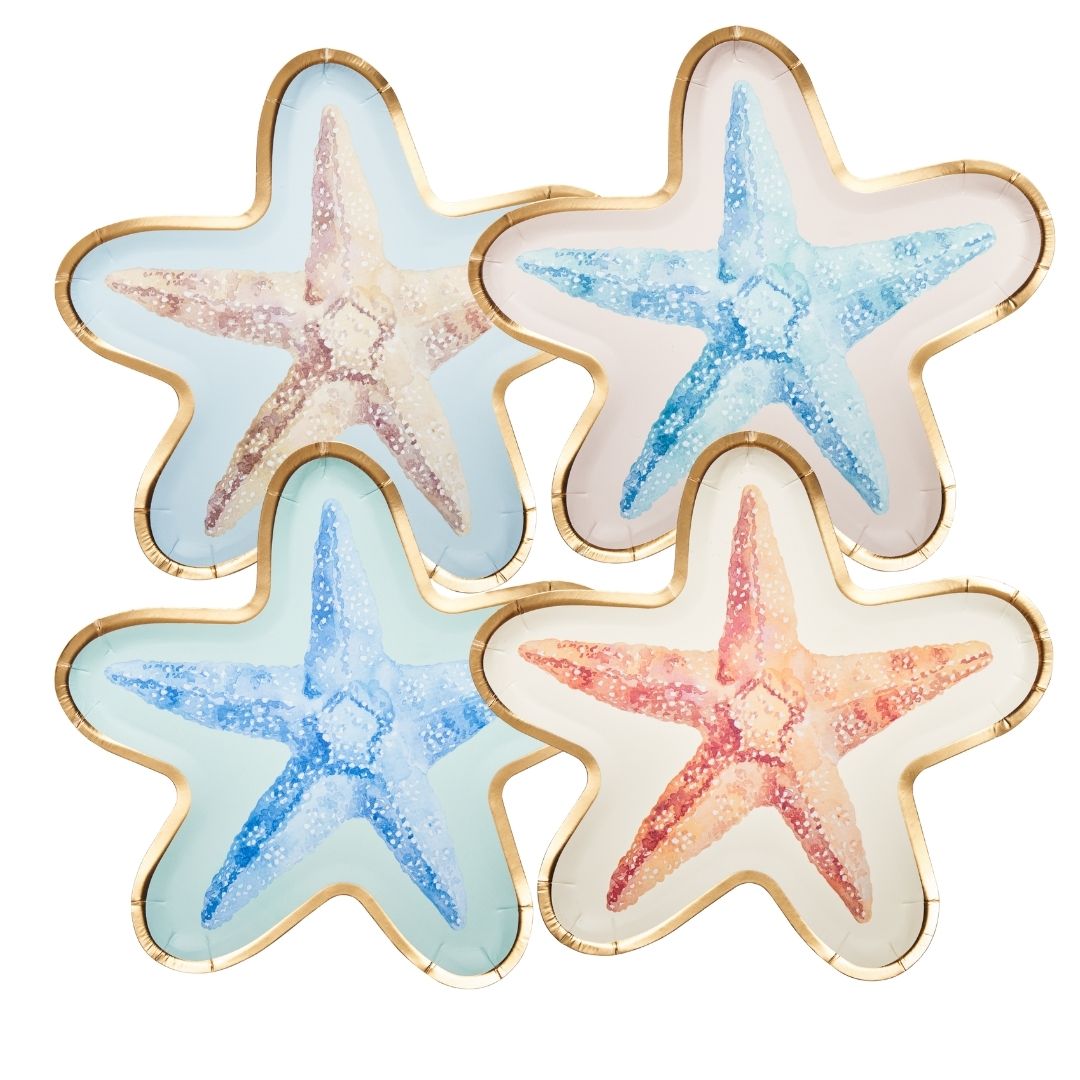 Sophistiplate Die-Cut Salad & Dessert Plates – 8pk – Starfish