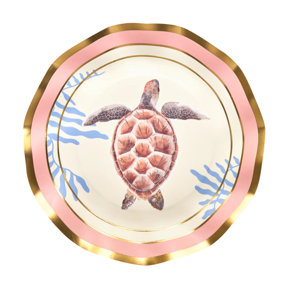 Sophistiplate Wavy Paper Salad & Dessert Plates – 8pk – Pastel Sea