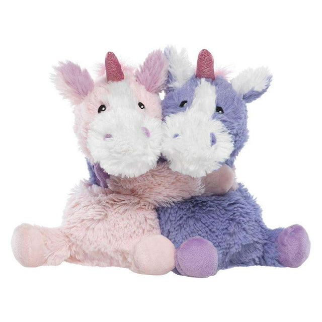 Warmies – Microwavable Lavender Scented Weighted Plush Animals – Unicorn Hugs – Set of 2