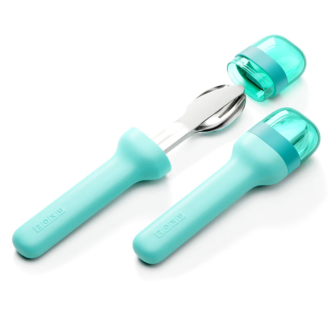 Zoku Pocket Travel Utensil Set – Teal