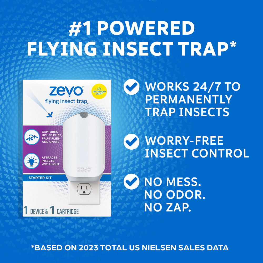 Zevo Refills – Flying Insect Trap Refill Cartridges (4-Pack)