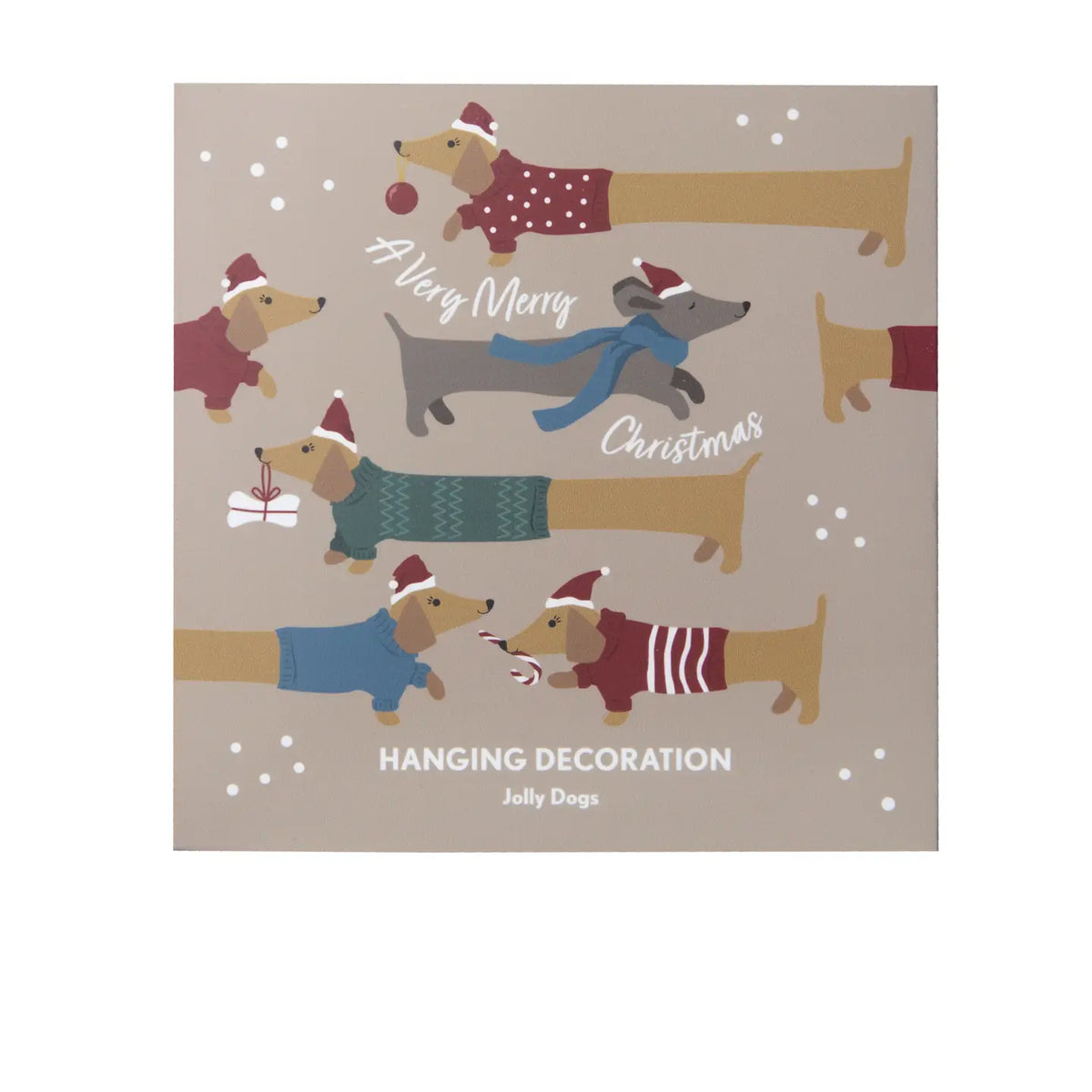 Talla Metal Hanging Decoration – Jolly Dog – 3.1" x 3"