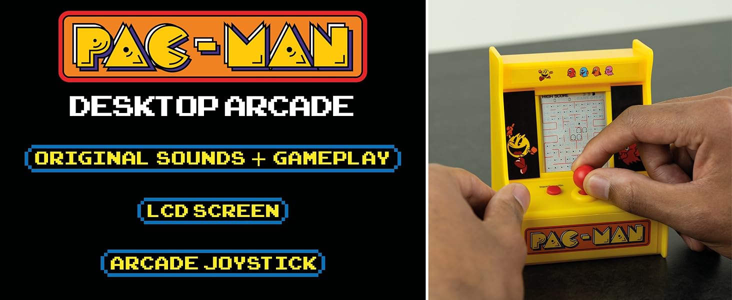 Packman Retro Inspired Desktop Arcade for Kids of All Ages