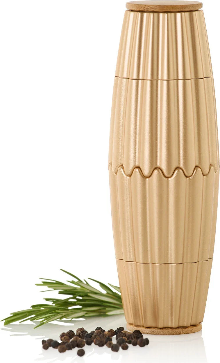 Ad Hoc MagTwo Salt & Pepper Mill Set – Gold – 7.28"