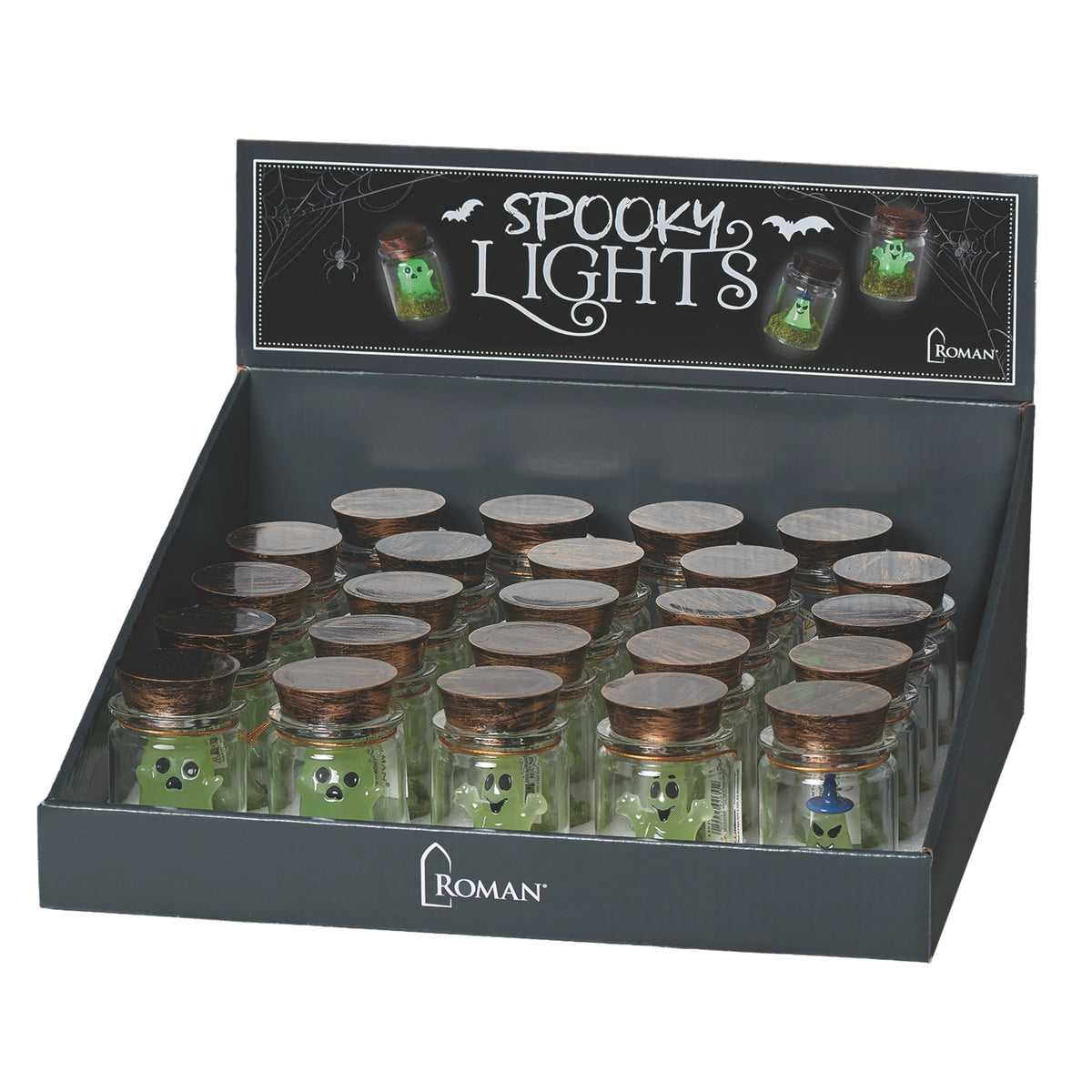 Roman Holiday Gost Spooky Jars – 3" – Assorted Each Sold Separately