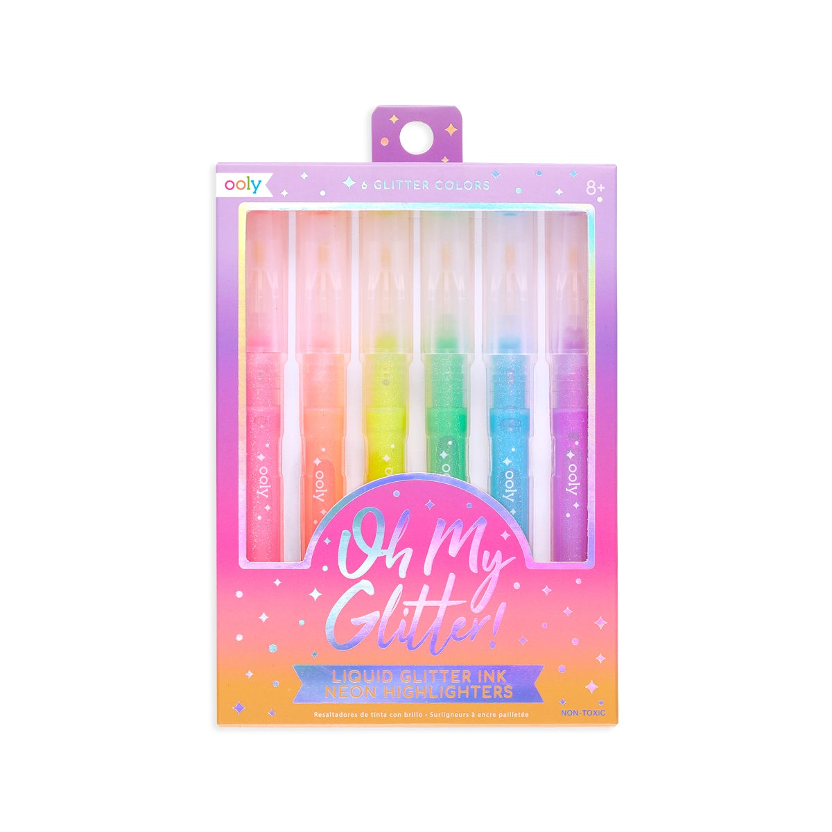 Ooly Oh My Glitter! Neon Highlighters - Set of 6
