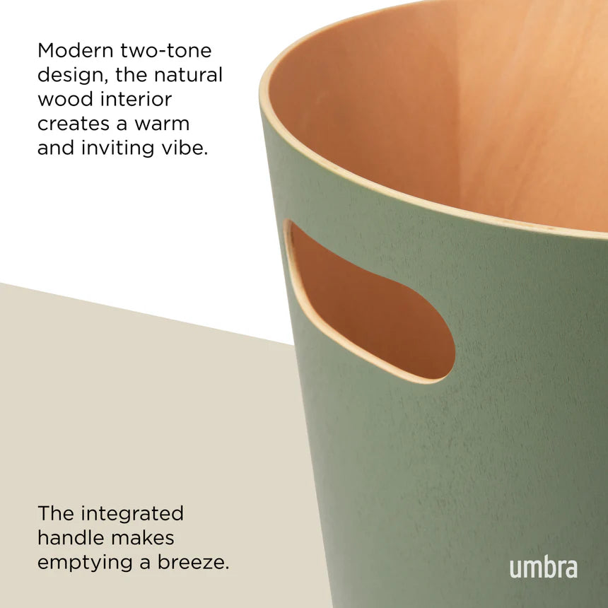 Umbra Woodrow Waste Can – Spruce
