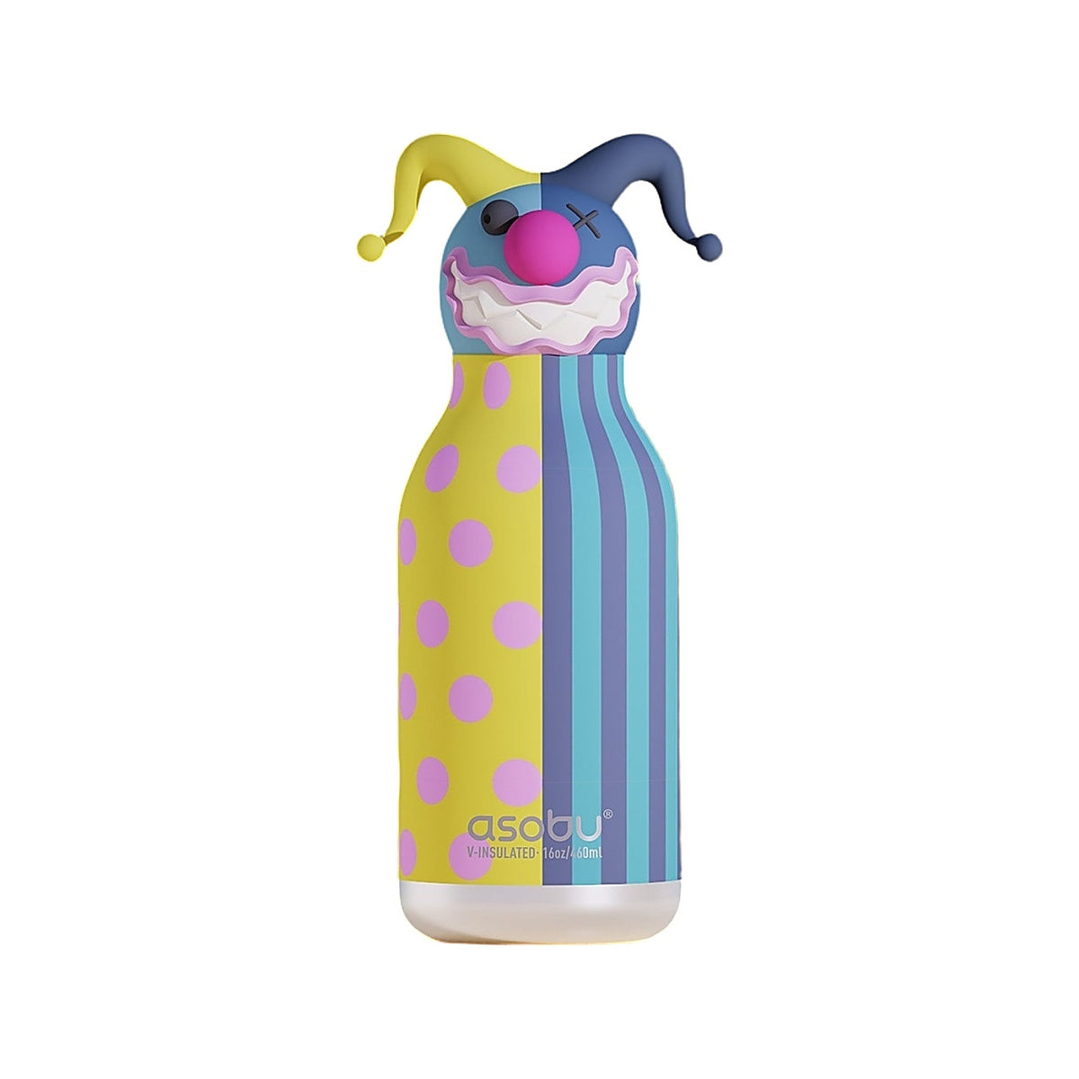ASOBU Bestie Water Bottle – Clown – 16oz – 3" X 8"