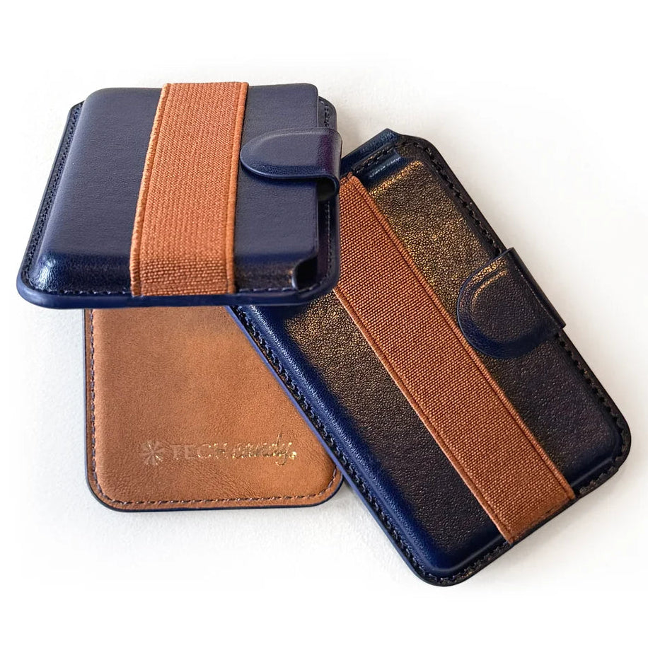 Tech Candy Back Pocket – A 3 in 1 Magnetic Phone Wallet – Navy Camel