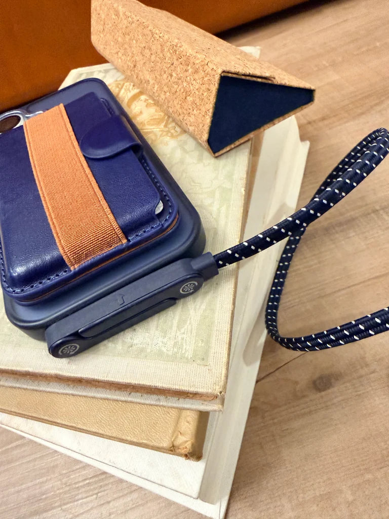 Tech Candy Back Pocket – A 3 in 1 Magnetic Phone Wallet – Navy Camel