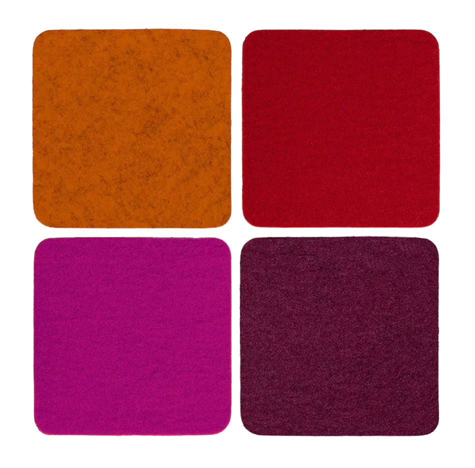 Graf Lantz Bierfilzl Square Felt Coaster – Bordeaux – 4pk