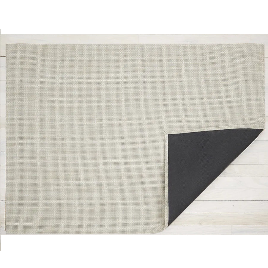 Chilewich Woven Mini Basketweave Floor Mat – Khaki – 35" x 48"