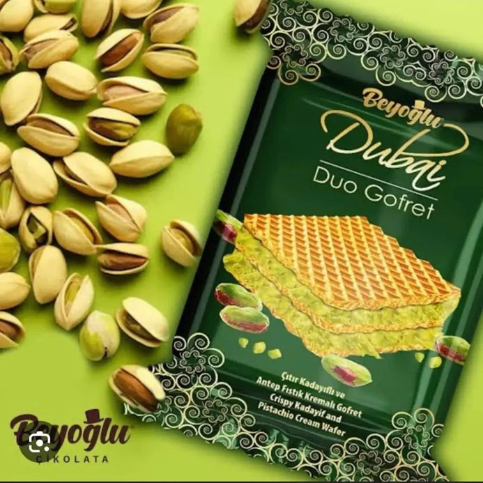 Beyoglu Dubai Duo Pistachio Wafer – 1.3oz