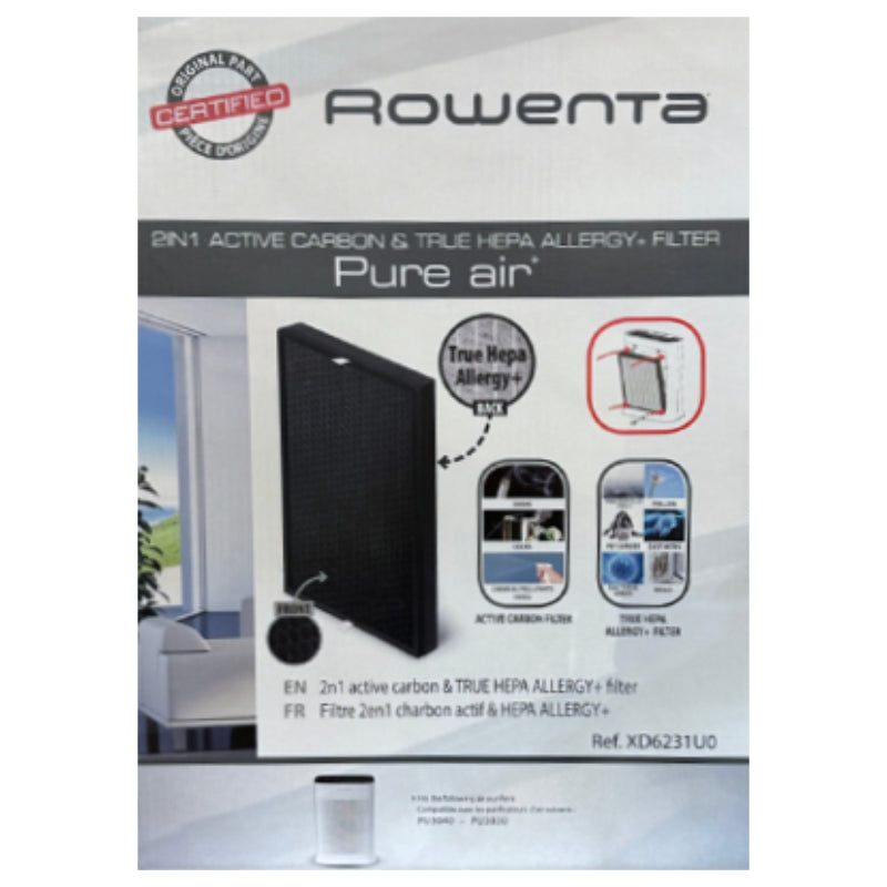 Rowenta XD6231U1 Pure Air 2-in-1 Active Carbon and Allergy+ Replacement Filter