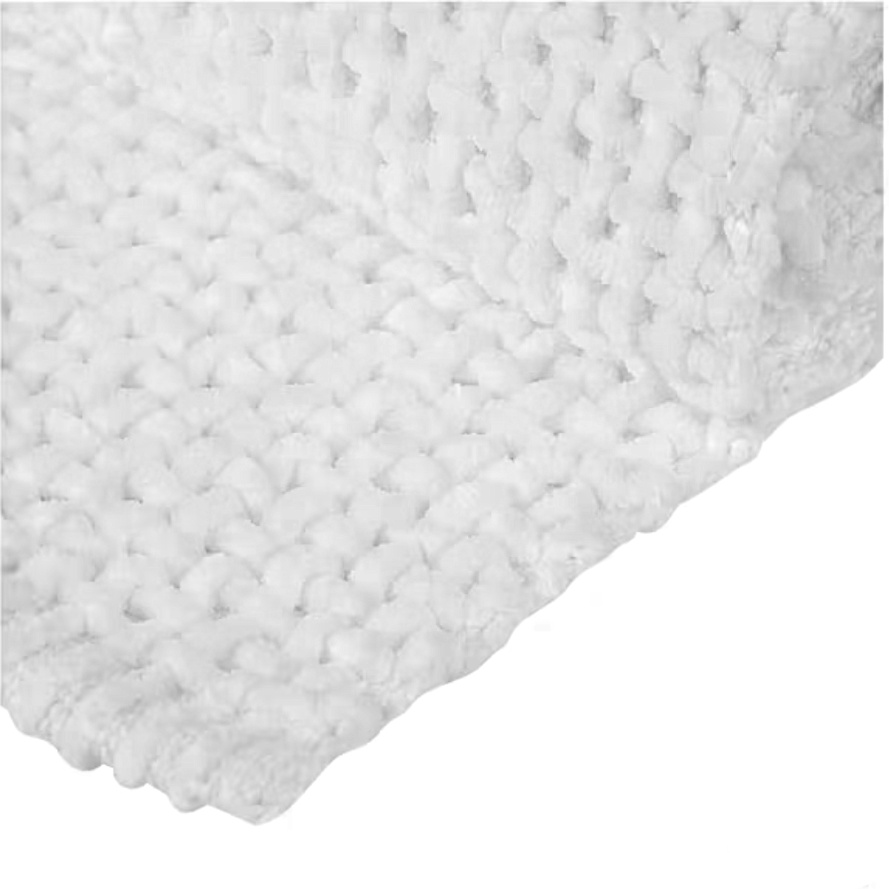 Moda Interlink Cotton Bath Rug - 20" x 32" – White