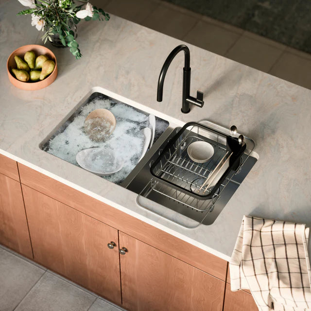 Umbra Sinkin Multi Use Dish Rack – Black/Nickel