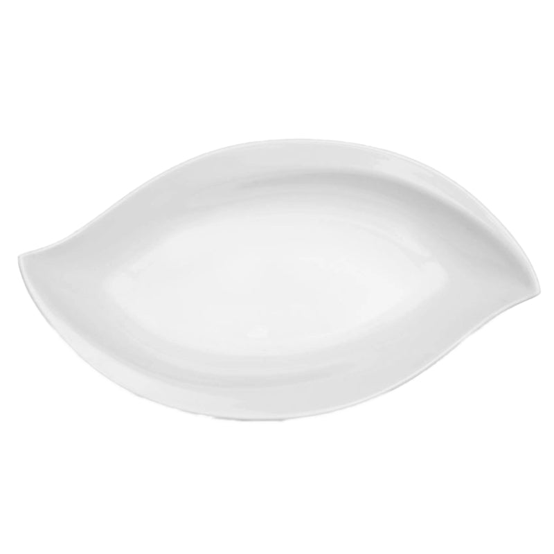 Q Squared Petal Melamine Serving Platter – White – 20.5" x 11"