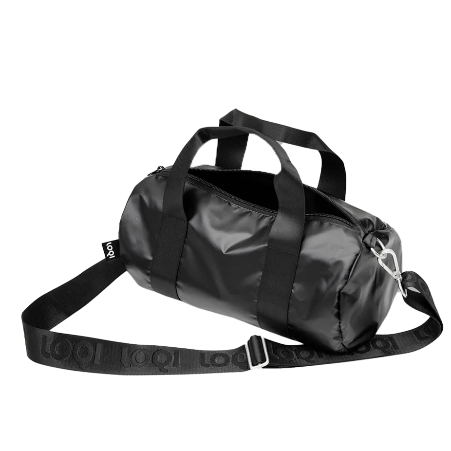 LOQI Reusable Small Weekender Bag – Metallic Black – 4" x 7.8"