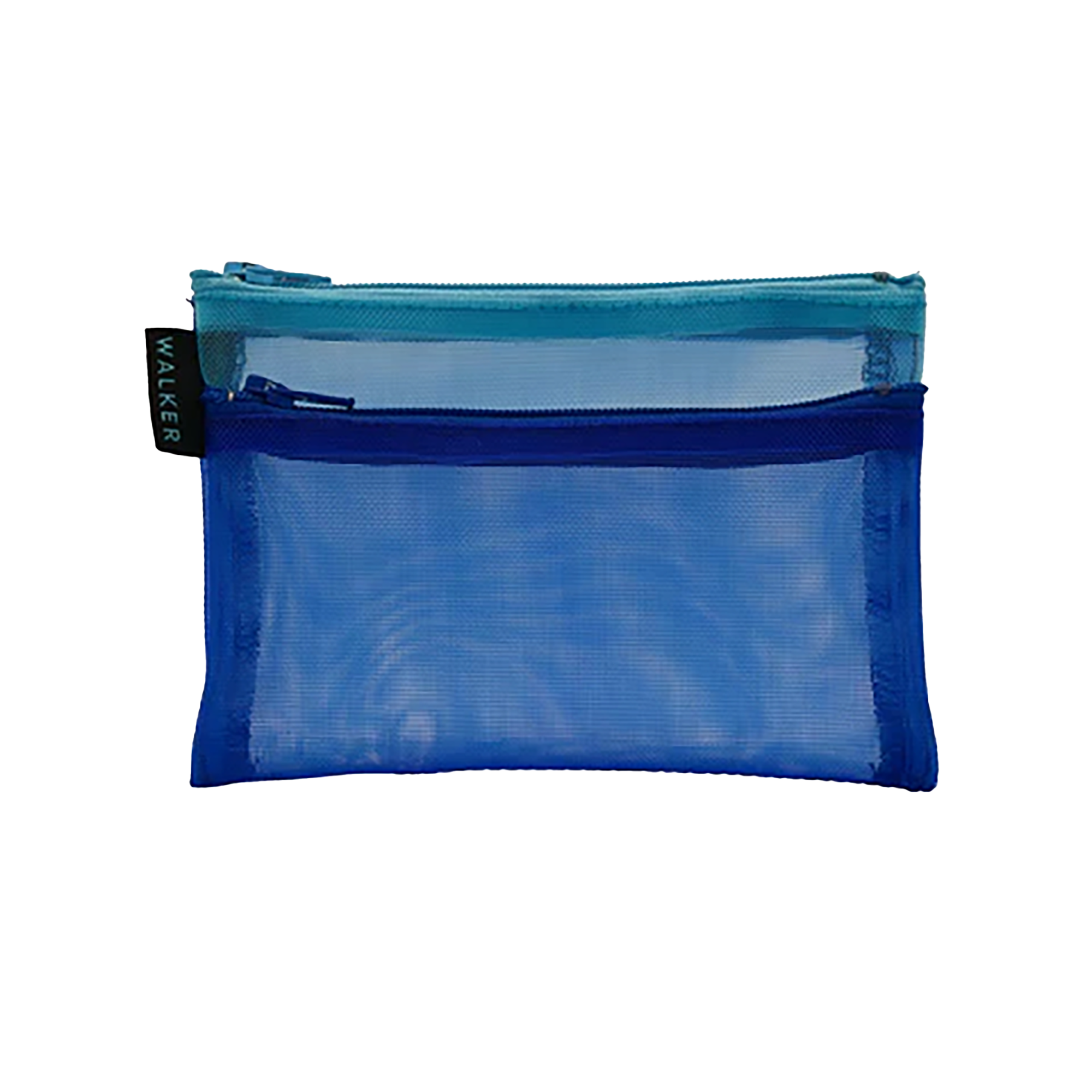Walker Bags Color Mesh Double Zip Case – Blue Aqua – 3.5" x 5"
