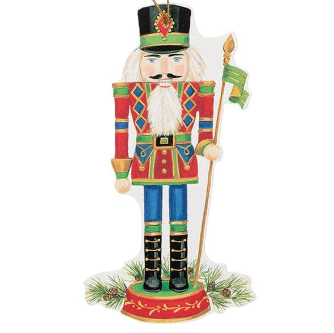 Caspari Nutcrackers Die-Cut Ornament Gift Tags - 4 Per Package