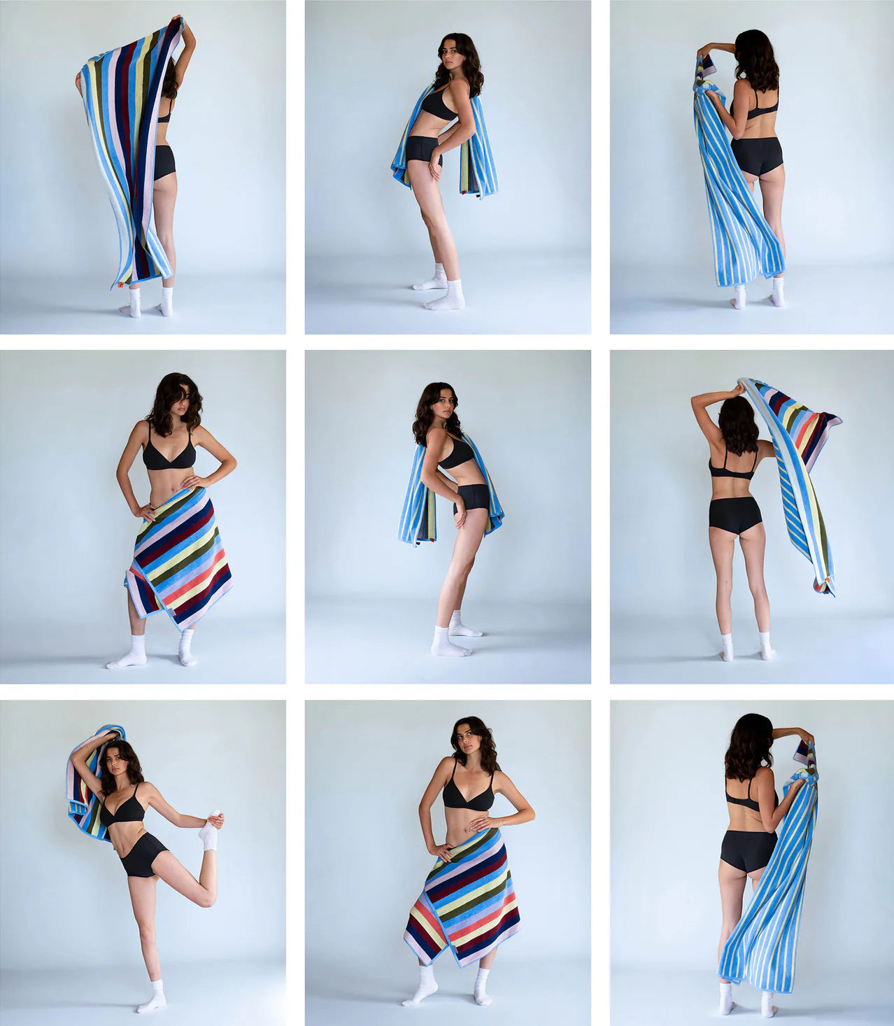 Typical Goods Two Sided Stripe Stretch Towel – Multi-Color – 30" x 60"