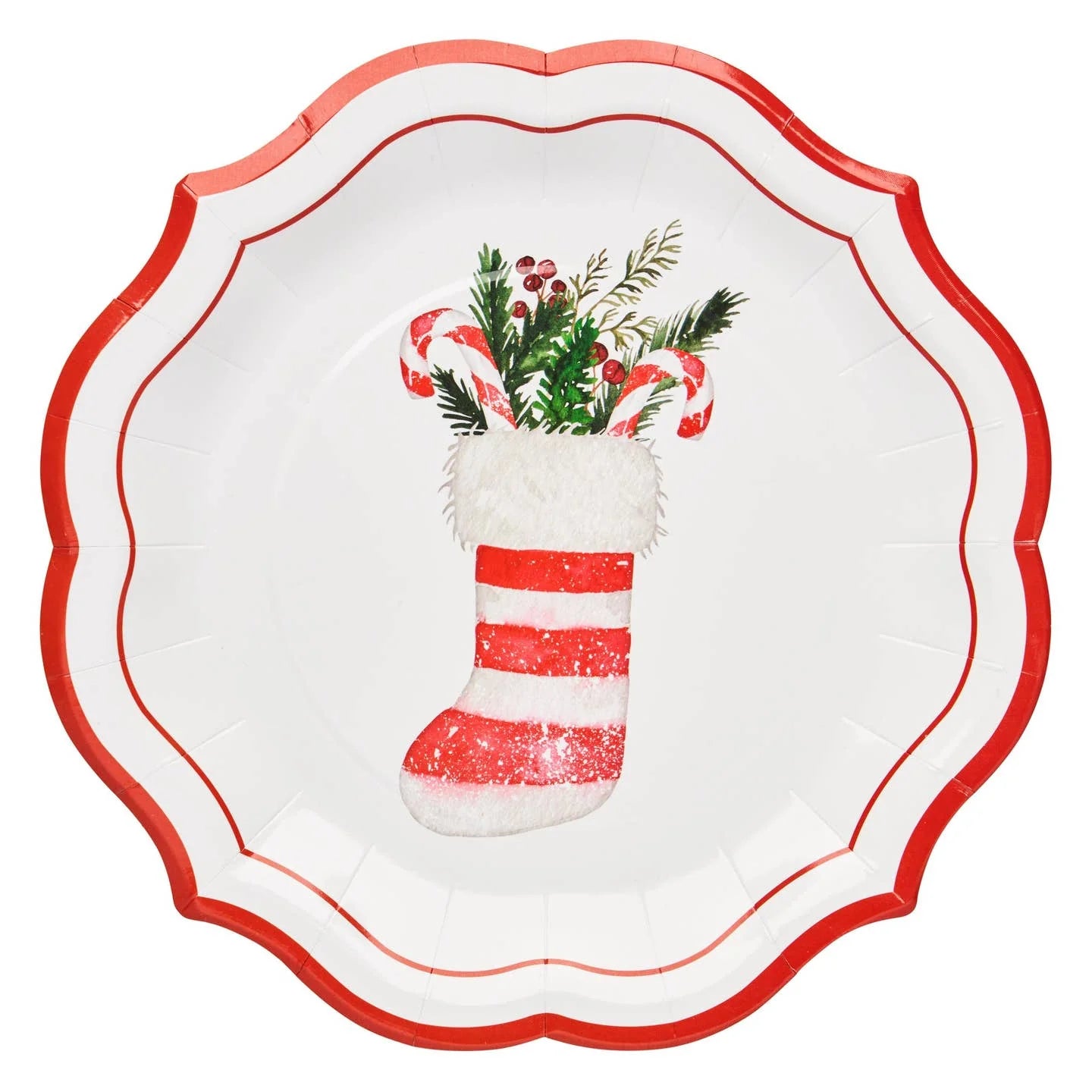 Sophistiplate Paper Salad Plates – Merry & Bright – 8" – 8pk