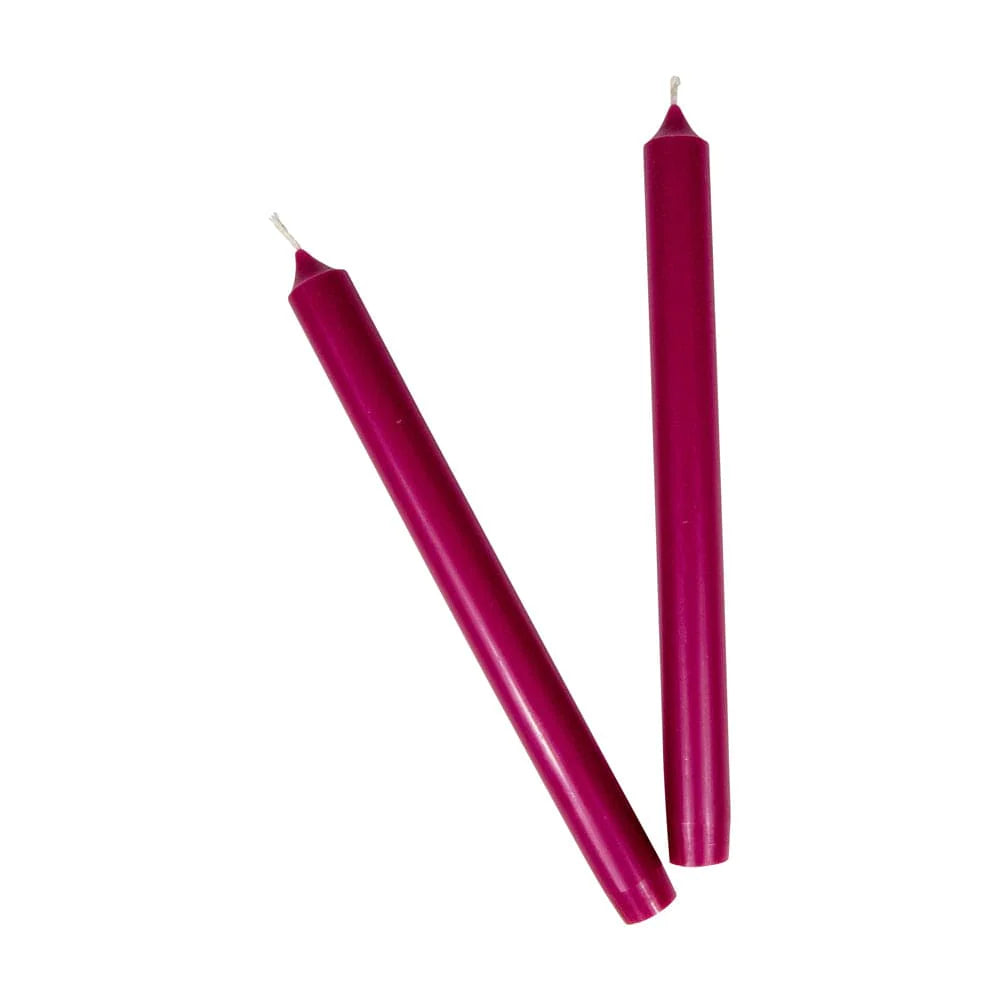 Caspari Duet Candles – Raspberry – 10inch – 2pk