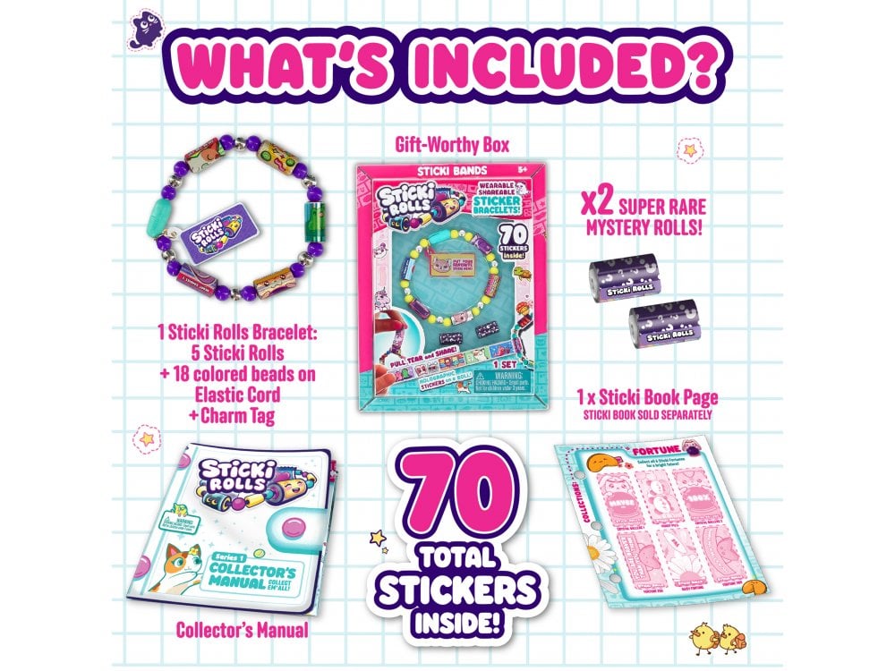 Sticki Bands Wearable Shareable Sticker Bracelets!