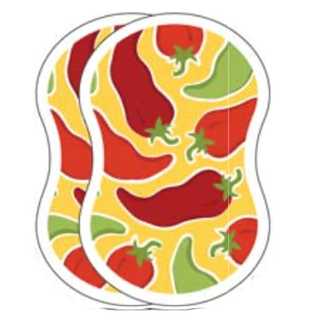 Ritz Toss Pop Up Sponges – Chili Peppers – 2 Pack