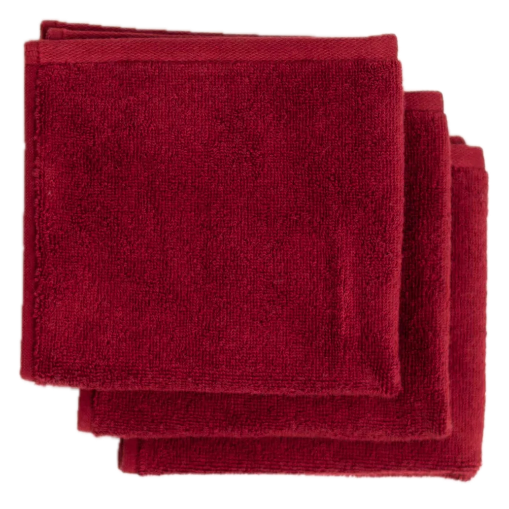 Typical Goods Stretch Face Towel – Cabernet Burgundy – 14" – 3pk