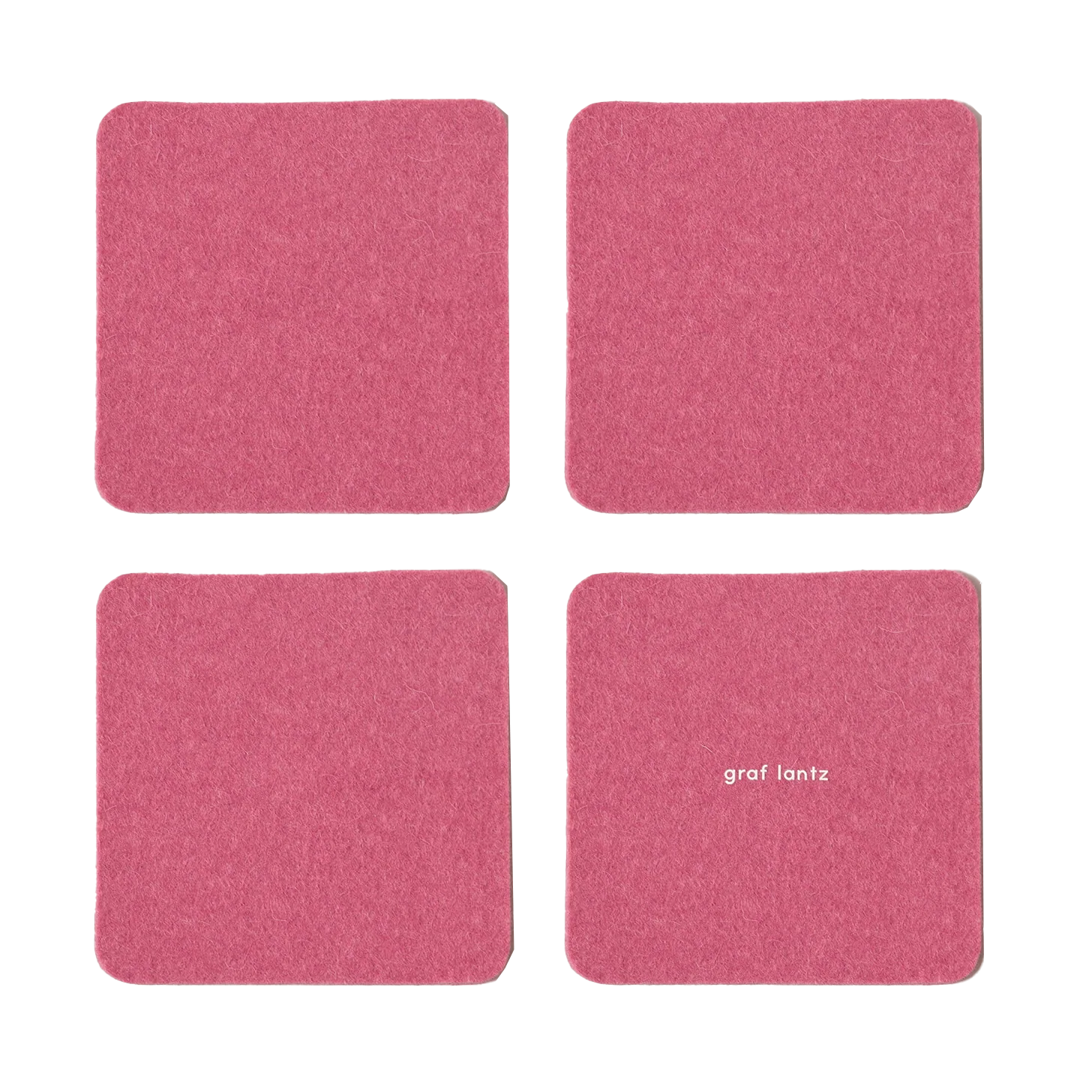 Graf Lantz Bierfilzl Square Felt Coaster – Lychee – 4pk