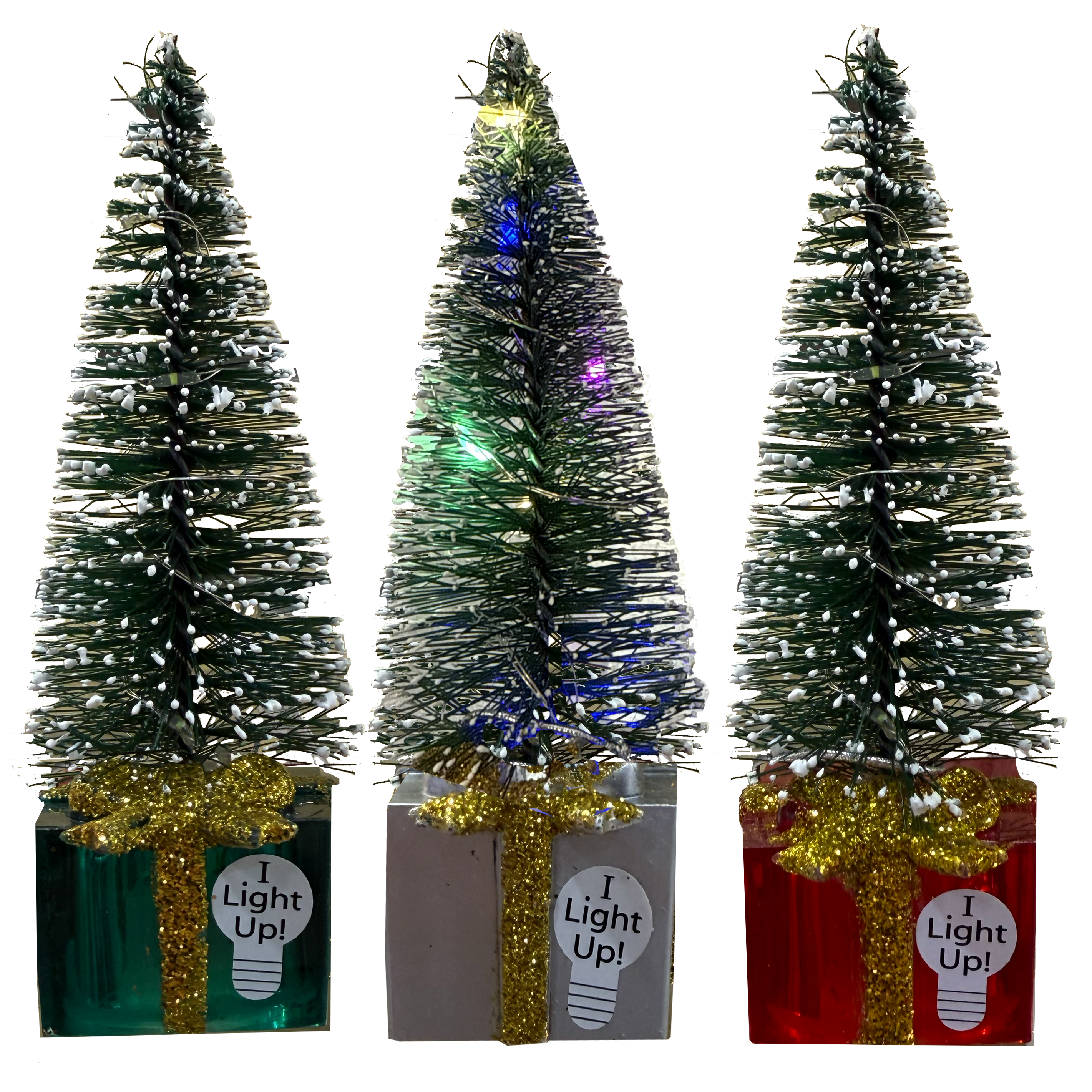 Light Up Mini LED Fir Tree – Assorted Colors – Each Sold Separately – 5"