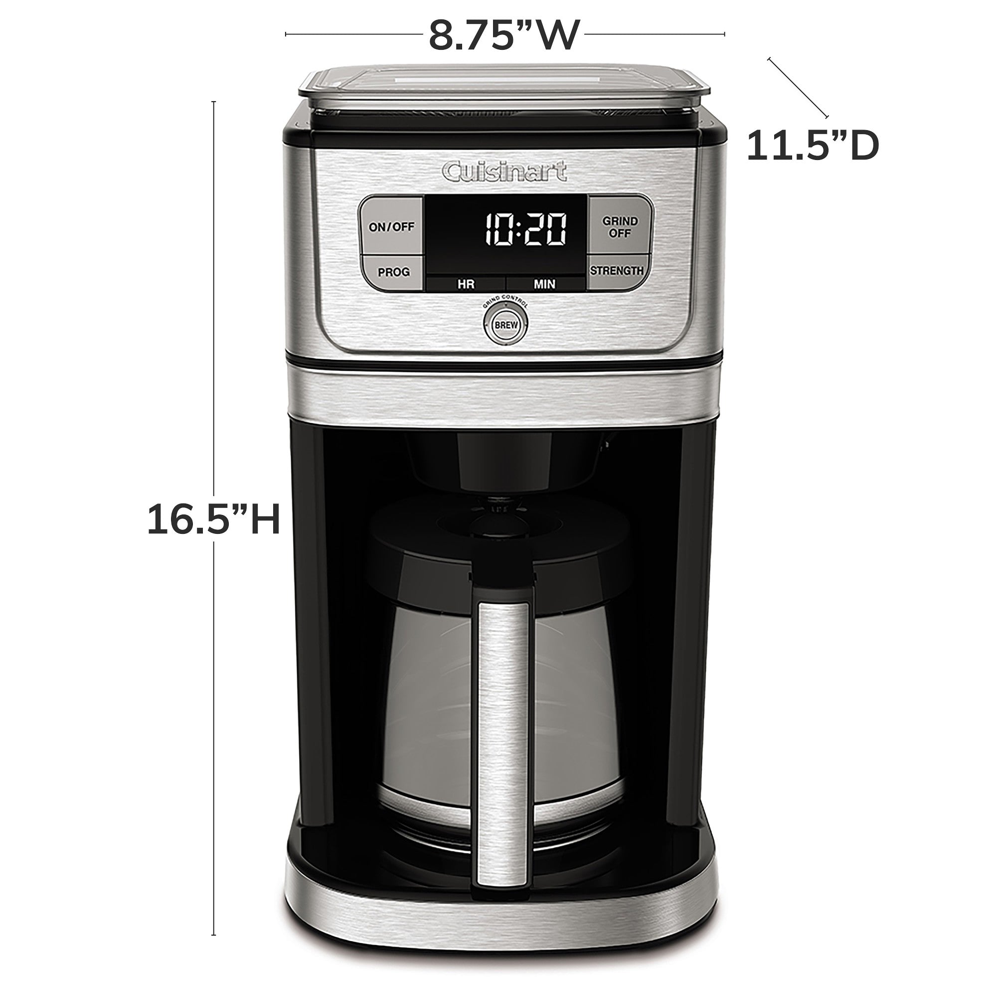 Cuisinart Burr Grind & Brew Coffee Maker with Glass Carafe – 12 Cup