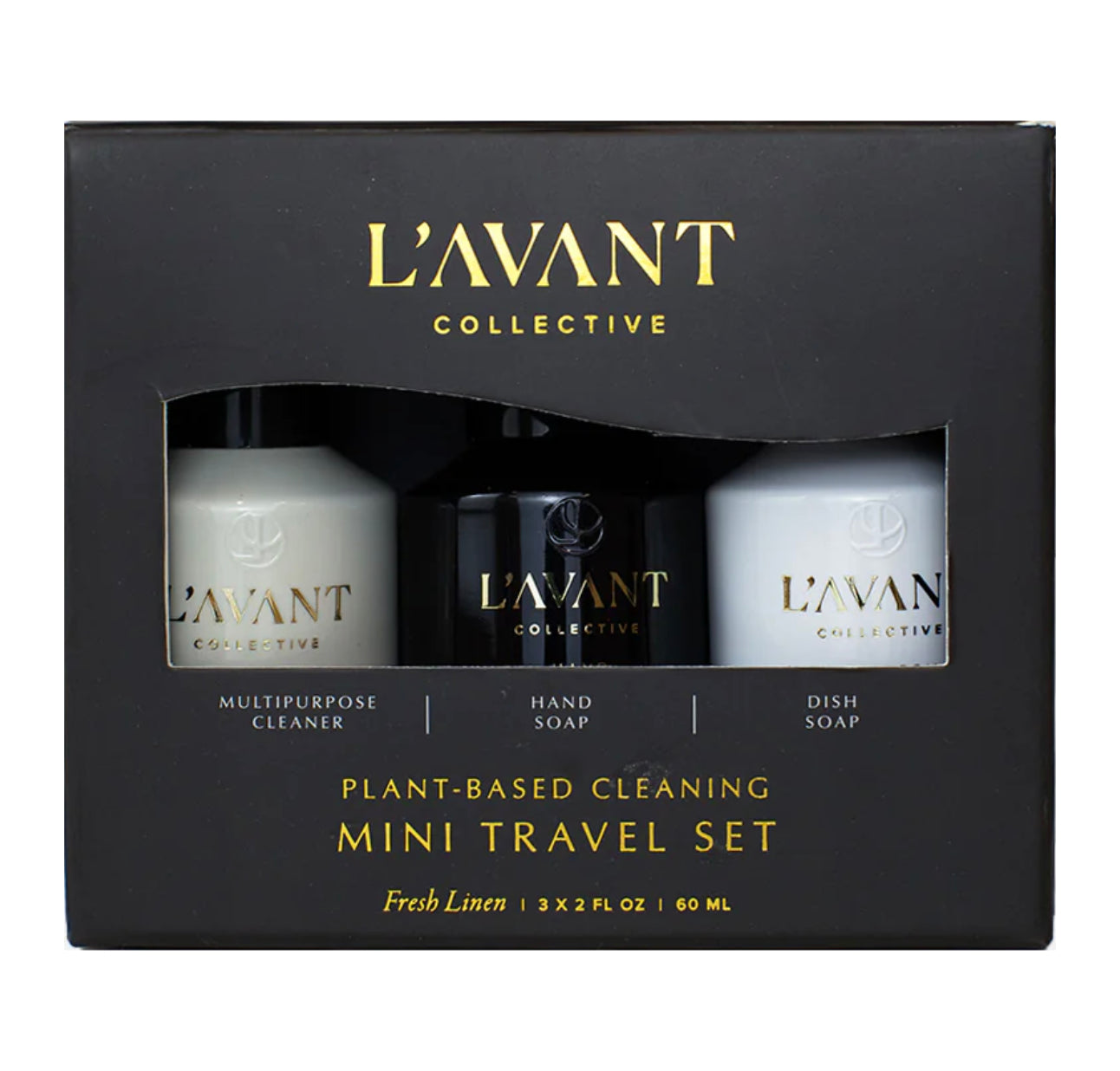 L'AVANT Plant Based Mini Soap Travel Set – Fresh Linen – 10oz