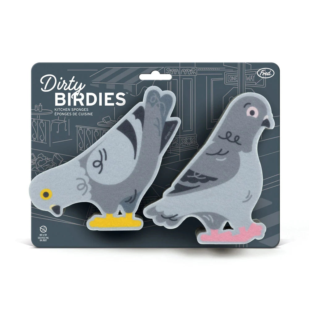 Fred Dirty Birdies Pidgeon Scrub Sponges – Set of 2