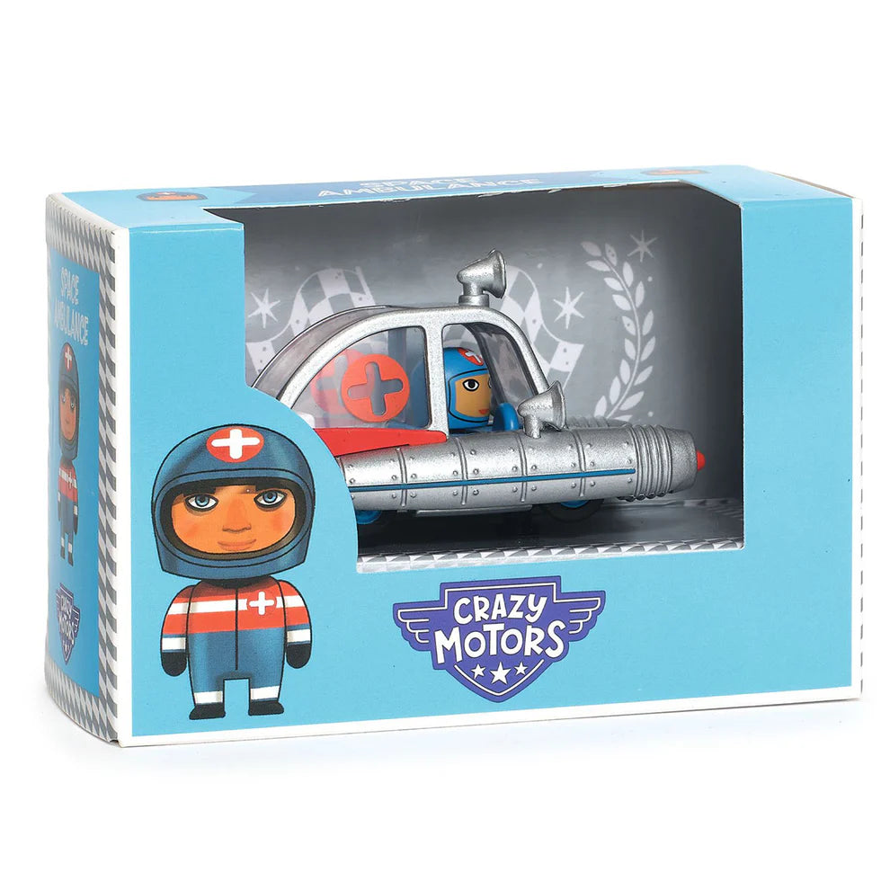 Djeco Crazy Motors Toy Car For Kids – Space Ambulance