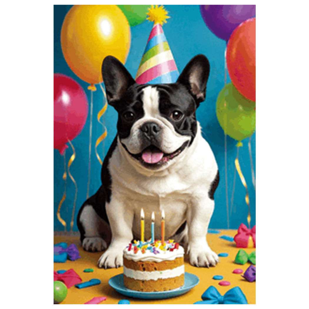 Party Partners 3D Lenticular Birthday Greeting Card – Dog Paw–Ty! – 1 Card & 1 Envelope