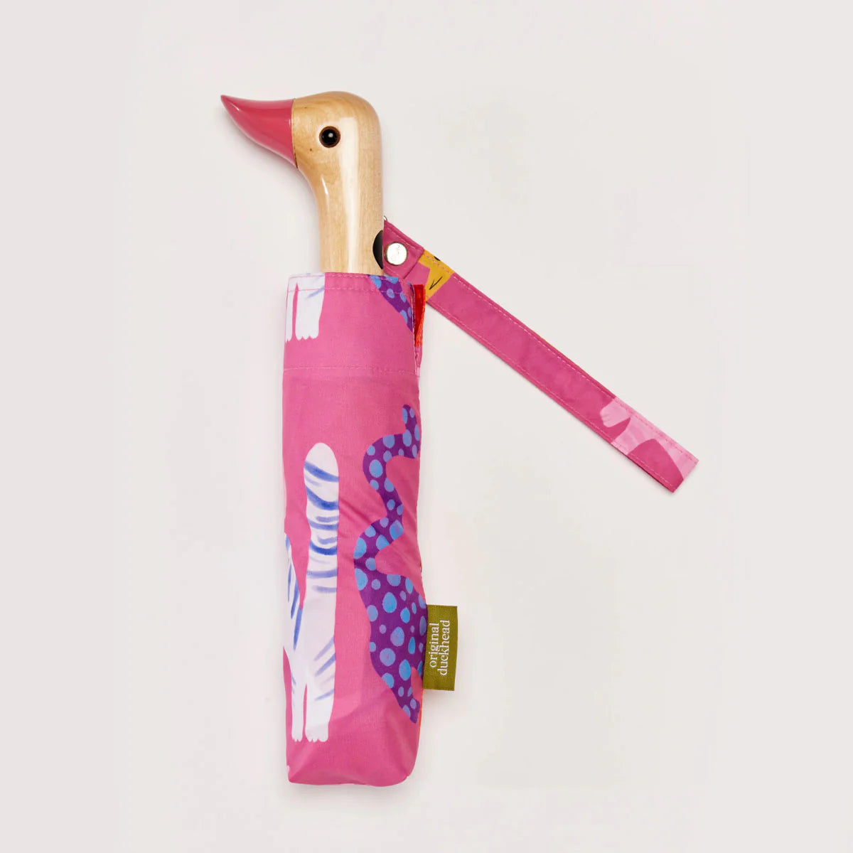 Original Duckhead Auto-Open Eco-Friendly Umbrella – Fuchsia Arty Cats