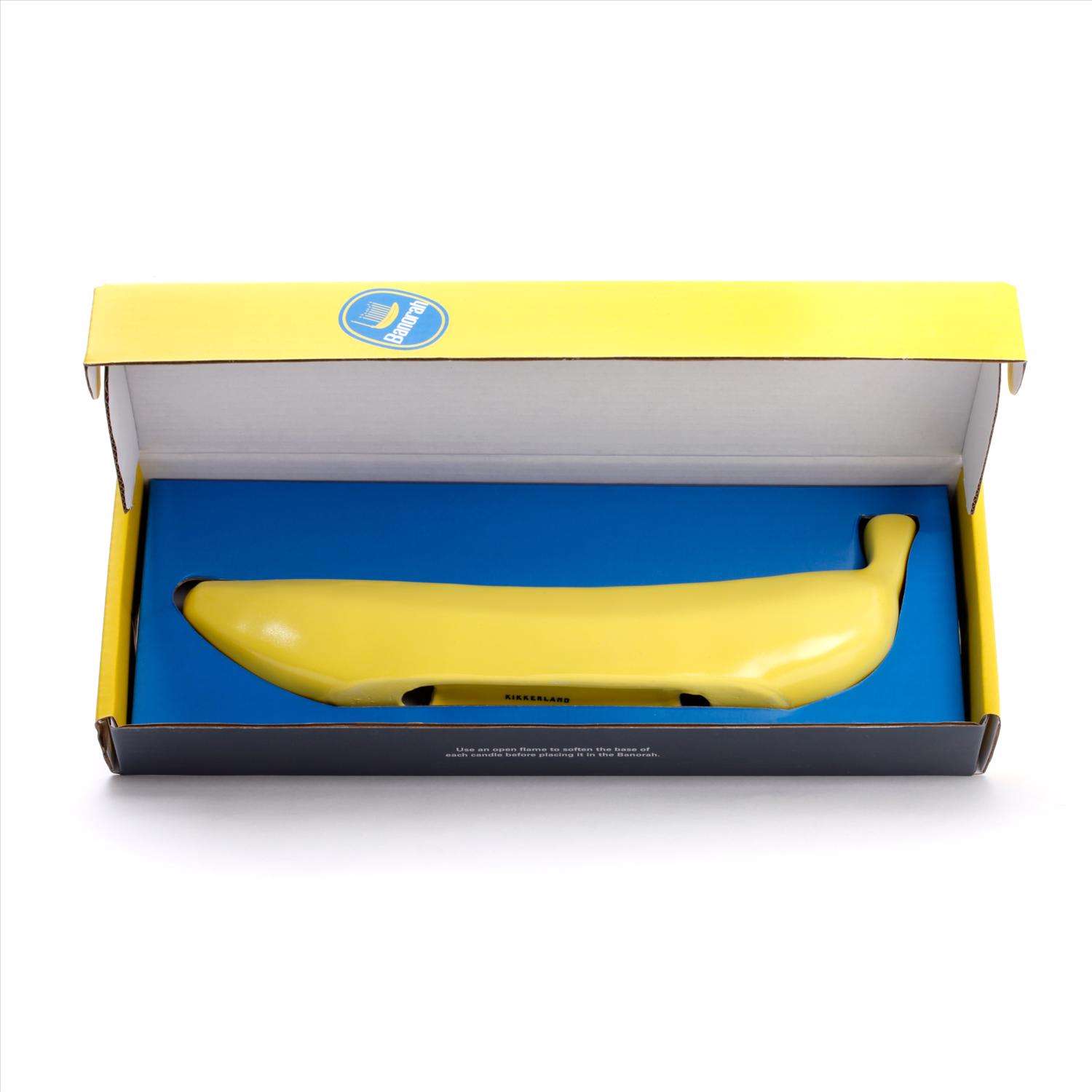 Kikkerland Ceramic Banana Banorah Menorah – 10.4"