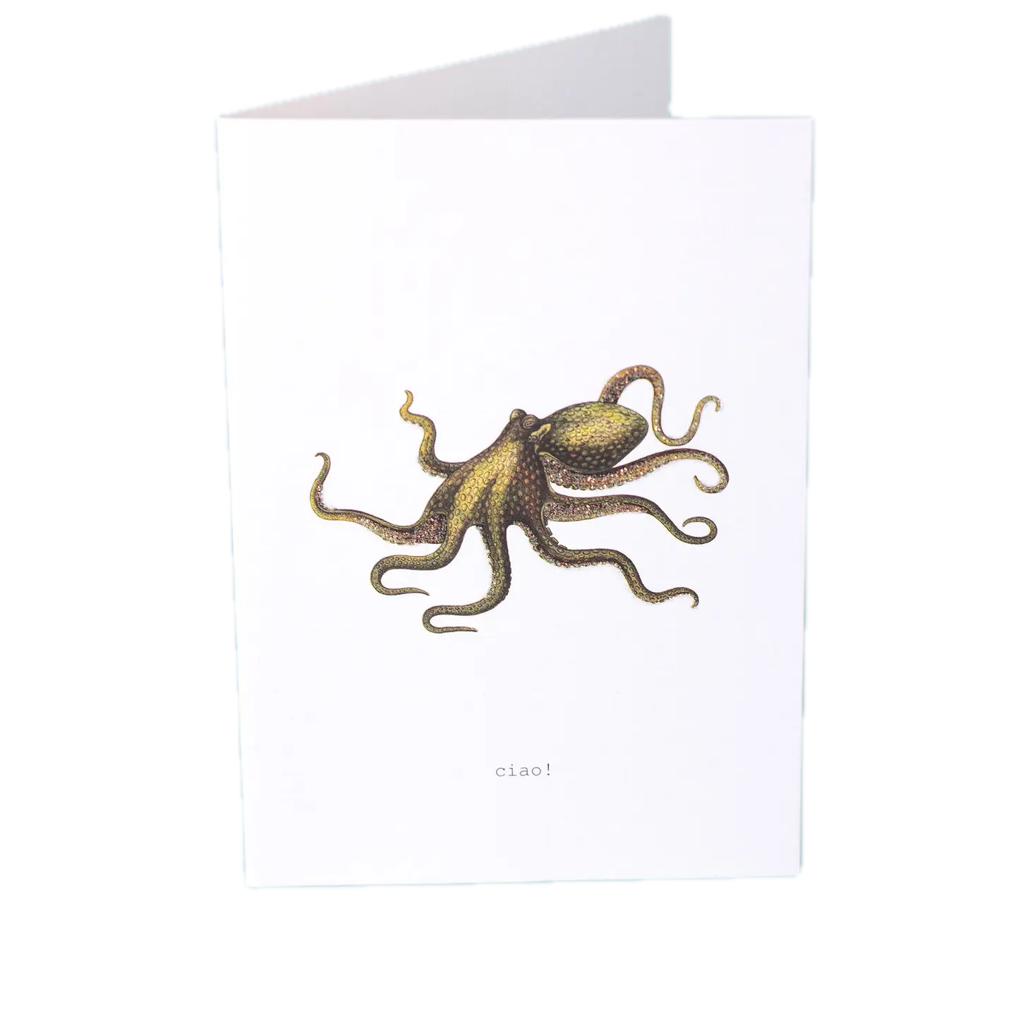 Tokyo Milk Glitter Greeting Card – Chao! – 3.5" x 5"