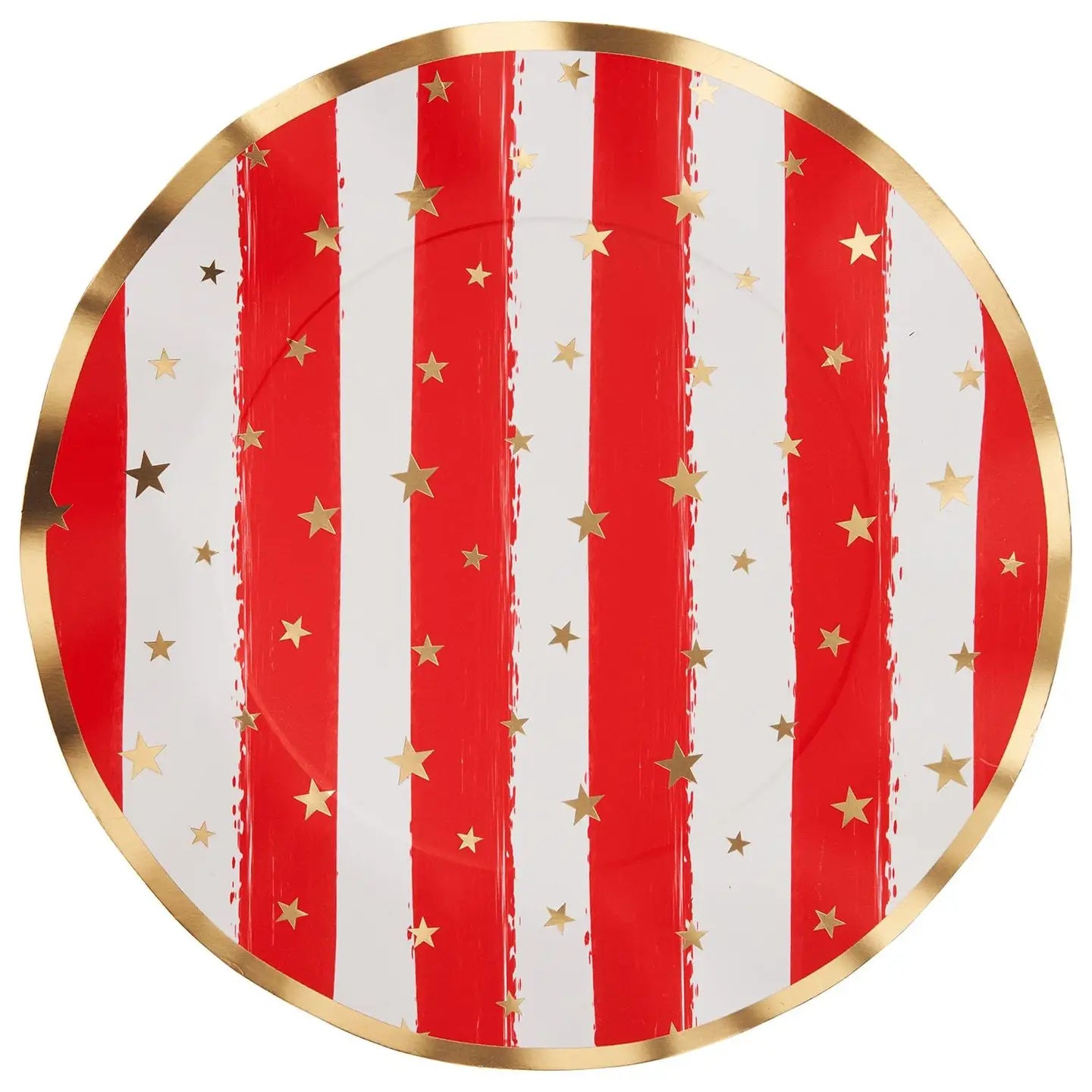 Sophistiplate Wavy Paper Dinner Plates – 8pk – Patriotic Confetti