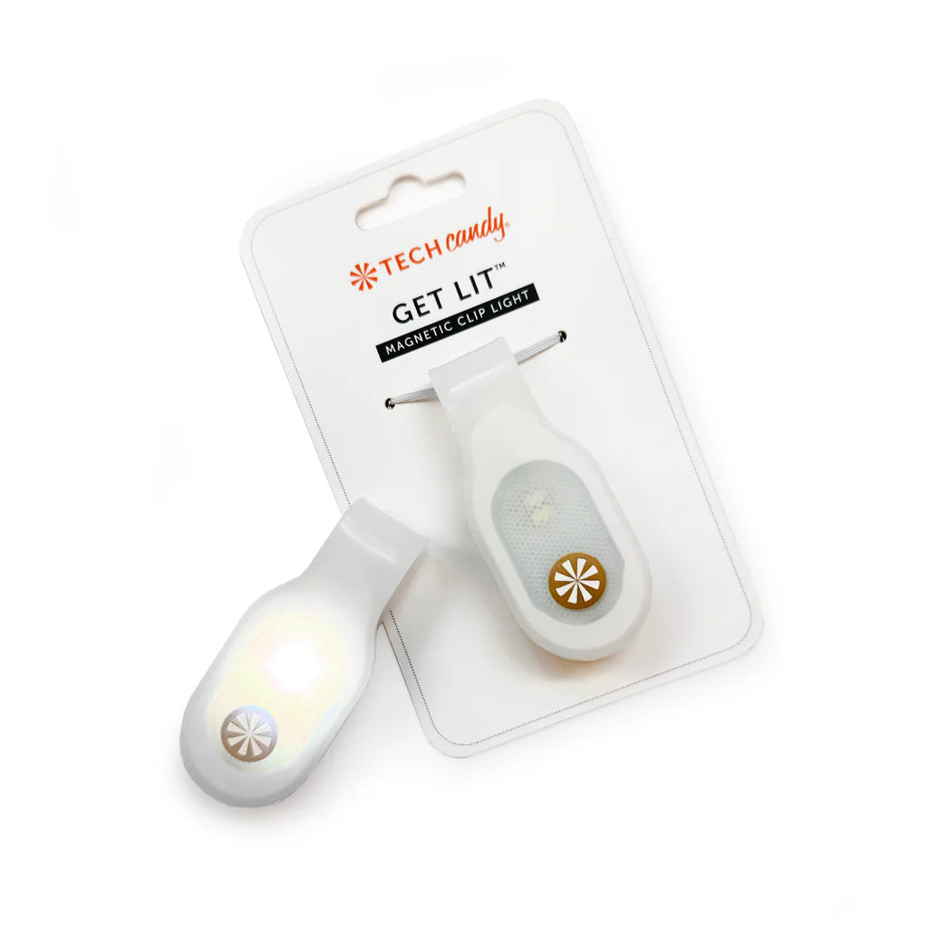 Tech Candy Get Lit – Magnetic Clip Light – White