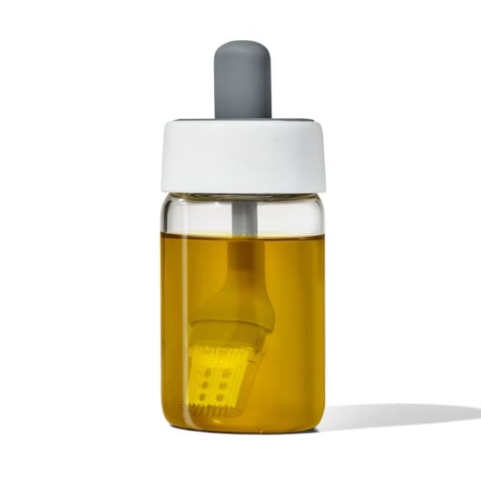 OXO Glass Oil Bottle & Silicone Brush Set