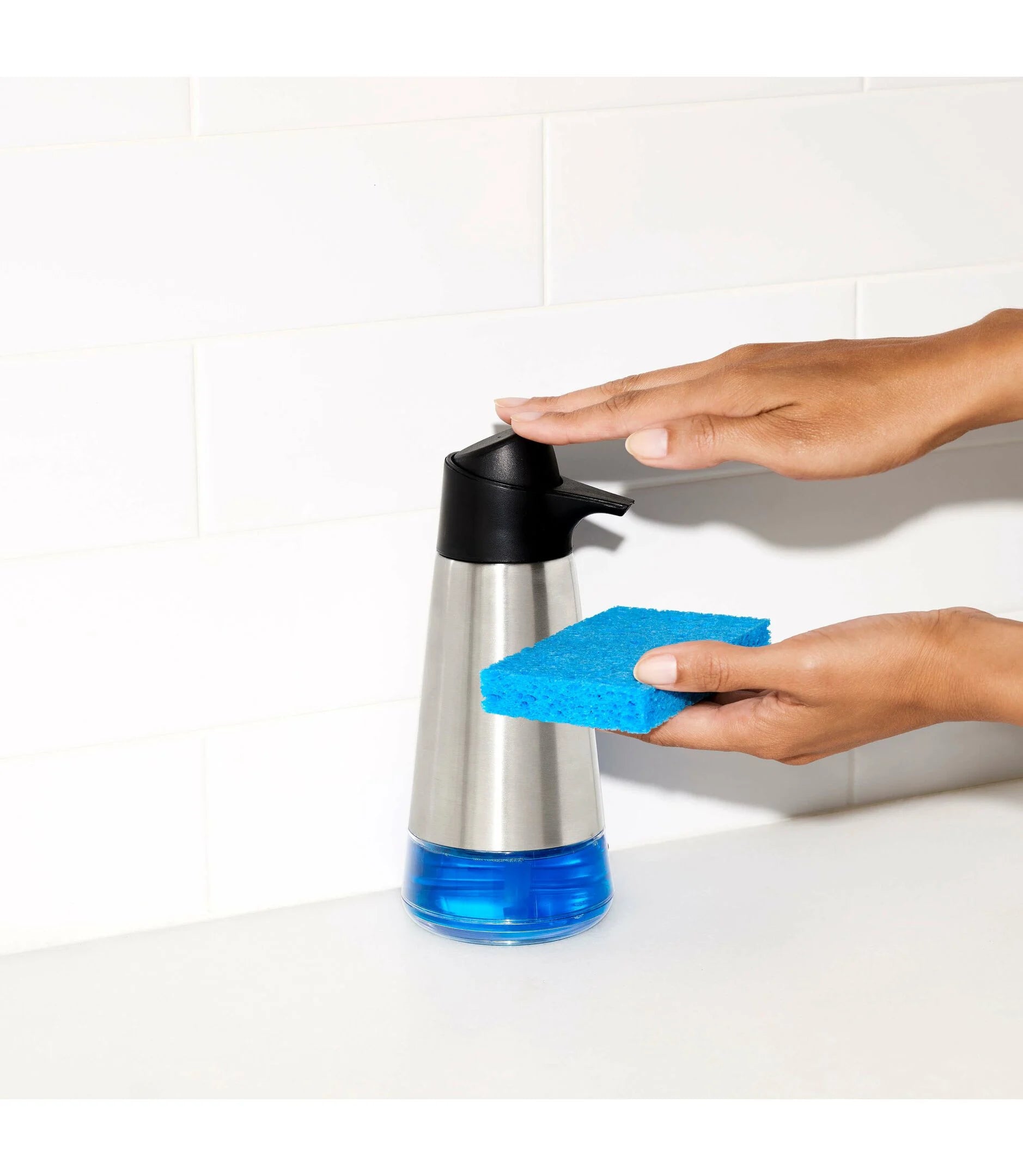 OXO Good Grips Stainless Steel Easy Press Soap Dispenser