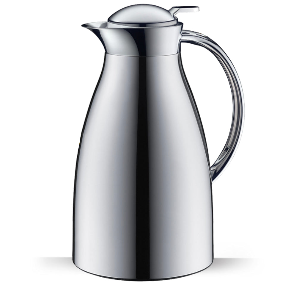 Alfi Glass Vacuum Chrome Plated Metal Thermal Carafe for Hot and Cold Beverages 1.5 L Chrome