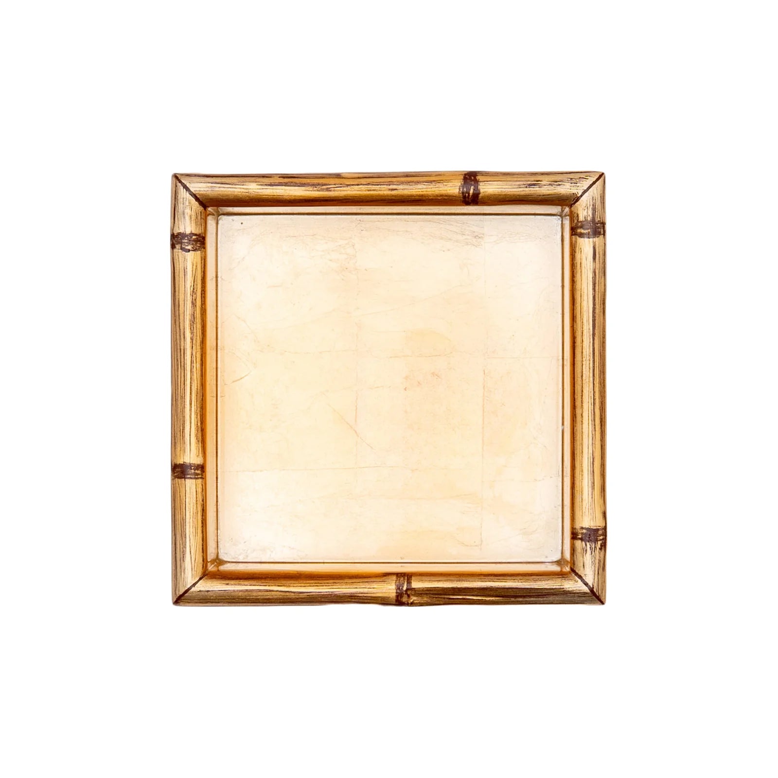 Caspari Gold Leaf Bamboo Edge Lacquer Cocktail Napkin Holder