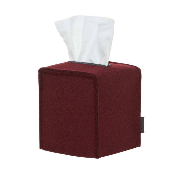 Graf Lantz Small Felt Tissue Box Cover – Burgundy