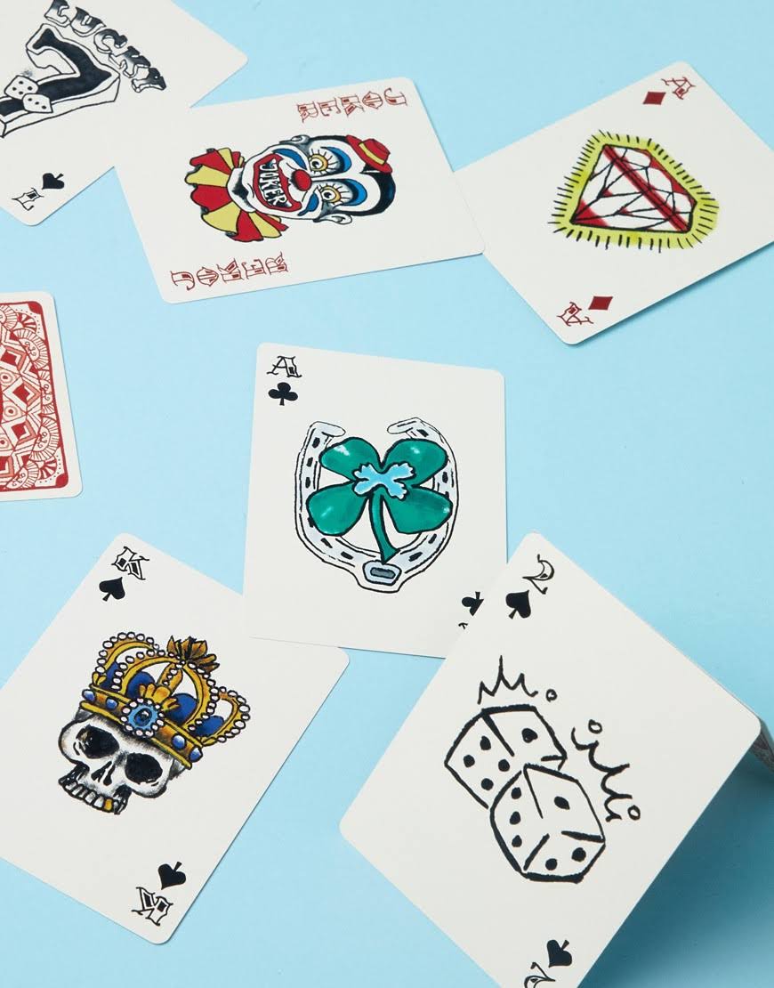 Kikkerland Tattoo Playing Cards