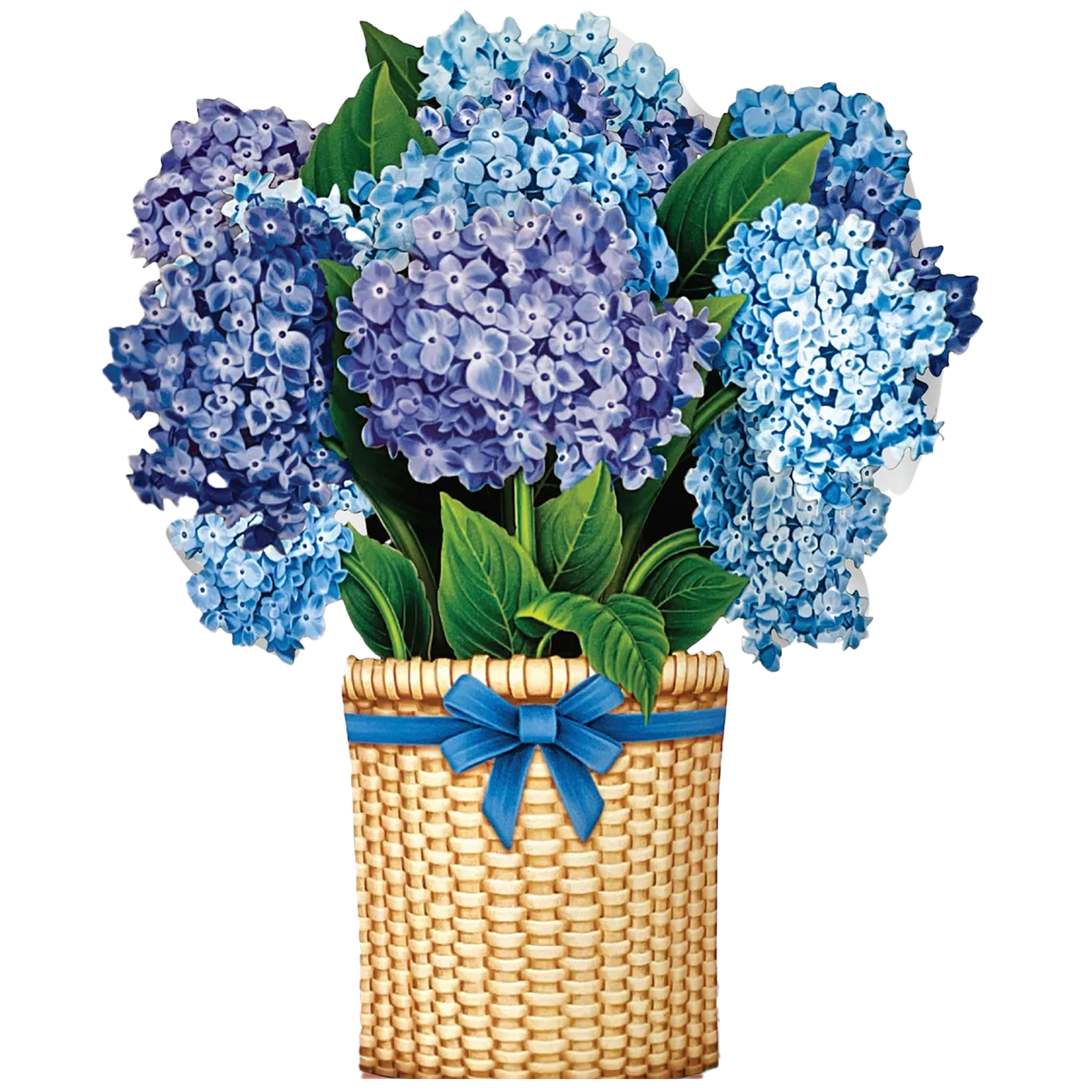 Fresh Cut Paper 3D Pop Up Flower Greeting Note Card – Nantucket Hydrangeas – 6" x 5"
